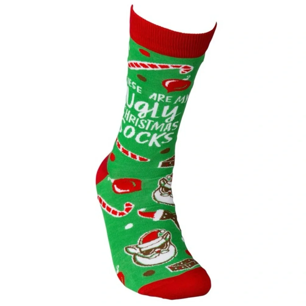 Primitives by Kathy These Are My Ugly Christmas Socks Holiday Red Green NWOT New
